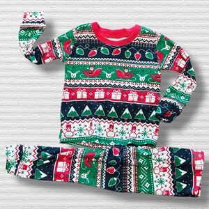 The Children’s Place Baby Christmas Pajamas 2pc Set 9–12M Holiday Fair Isle